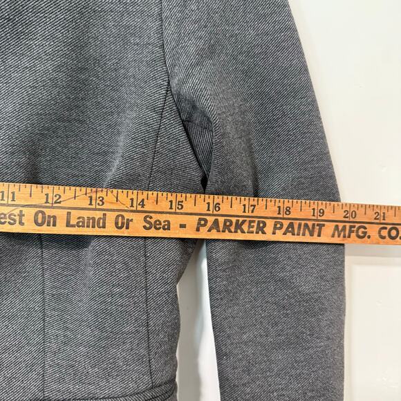 J.CREW 365 Women's Going Out Blazer Jacket Open Front Grey Black 0 Business Work - Picture 6 of 6